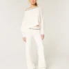 Gilly Hicks Sweater-Knit Foldover Waist Straight Pants