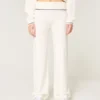 Gilly Hicks Sweater-Knit Foldover Waist Straight Pants