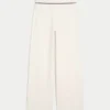 Gilly Hicks Sweater-Knit Foldover Waist Straight Pants