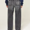 Grey Heart Graphic Baggy Jeans Grey Heart Graphic Baggy Jeans