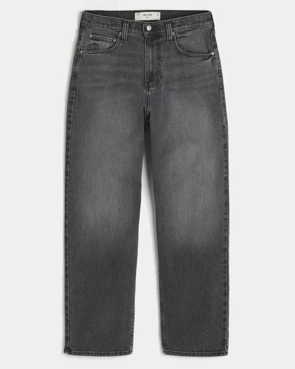 Grey Heart Graphic Baggy Jeans Grey Heart Graphic Baggy Jeans