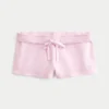 Heart Graphic Fleece Mini Shorts