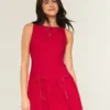 High-Neck Drop Waist Skort Dress High-Neck Drop Waist Skort Dress