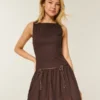 High-Neck Drop Waist Skort Dress High-Neck Drop Waist Skort Dress