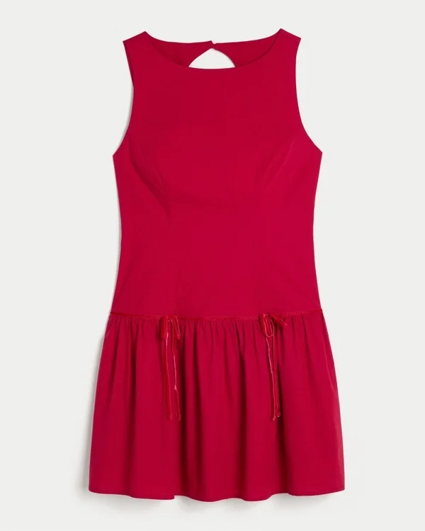High-Neck Drop Waist Skort Dress High-Neck Drop Waist Skort Dress
