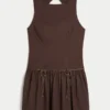 High-Neck Drop Waist Skort Dress High-Neck Drop Waist Skort Dress