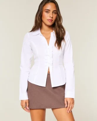 High-Rise A-Line Mini Skort