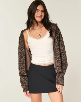High-Rise A-Line Mini Skort