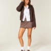 High-Rise A-Line Mini Skort