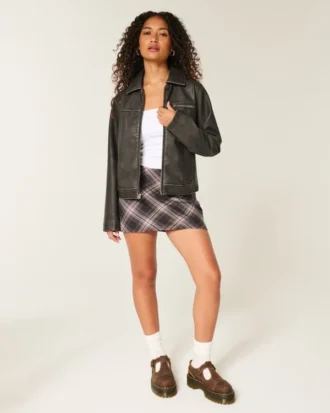 High-Rise A-Line Mini Skort