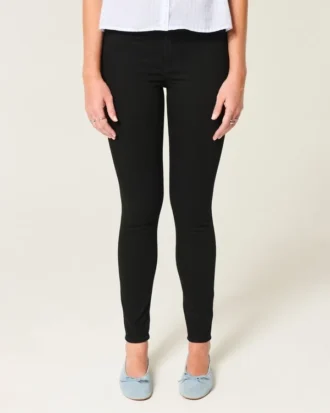 High-Rise Black Jean Leggings