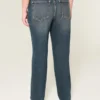 High-Rise Dark Wash Straight Jeans