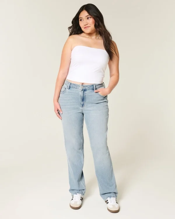 High-Rise Light Wash Straight Jeans High-Rise Light Wash Straight Jeans