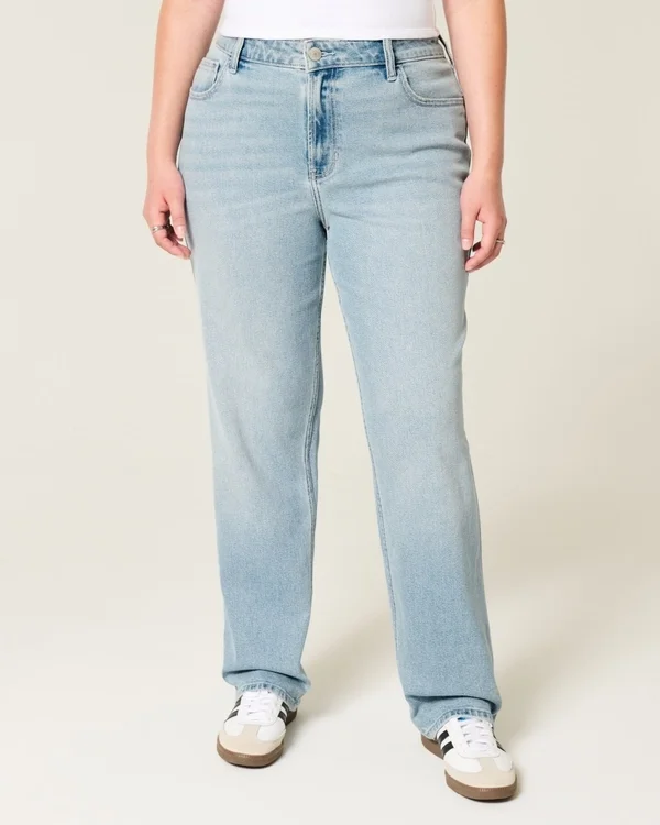 High-Rise Light Wash Straight Jeans High-Rise Light Wash Straight Jeans