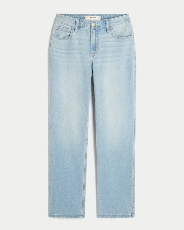 High-Rise Light Wash Straight Jeans High-Rise Light Wash Straight Jeans