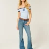 High-Rise Medium Wash Flare Jeans High-Rise Medium Wash Flare Jeans