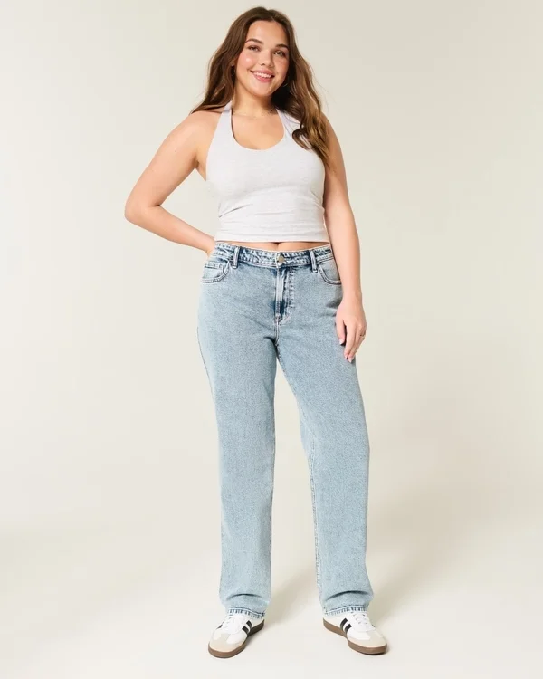 High-Rise Medium Wash Straight Jeans High-Rise Medium Wash Straight Jeans