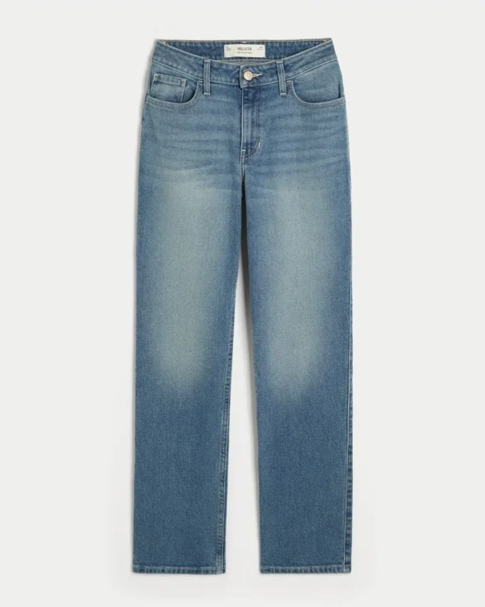 High-Rise Medium Wash Straight Jeans High-Rise Medium Wash Straight Jeans