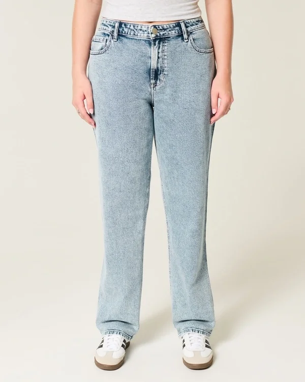High-Rise Medium Wash Straight Jeans High-Rise Medium Wash Straight Jeans