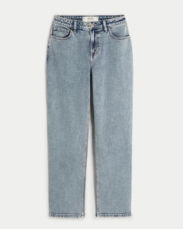 High-Rise Medium Wash Straight Jeans High-Rise Medium Wash Straight Jeans