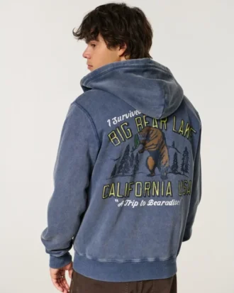 Holiday Vault Release Big Bear Lake Graphic Zip-Up Hoodie