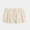 Hollister Livvy Low-Rise Linen-Blend Shorts 3″
