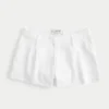 Hollister Livvy Low-Rise Linen-Blend Shorts 3″
