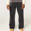 Hollister x Taco Bell Washed Black Embroidered Graphic Baggy Jeans