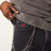 Hollister x Taco Bell Washed Black Embroidered Graphic Baggy Jeans