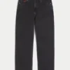 Hollister x Taco Bell Washed Black Embroidered Graphic Baggy Jeans