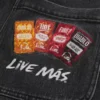 Hollister x Taco Bell Washed Black Embroidered Graphic Baggy Jeans
