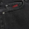 Hollister x Taco Bell Washed Black Embroidered Graphic Baggy Jeans