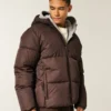 Hooded Faux Fur-Lined Puffer Jacket