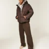 Hooded Faux Fur-Lined Puffer Jacket