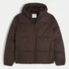 Hooded Faux Fur-Lined Puffer Jacket