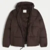 Hooded Faux Fur-Lined Puffer Jacket