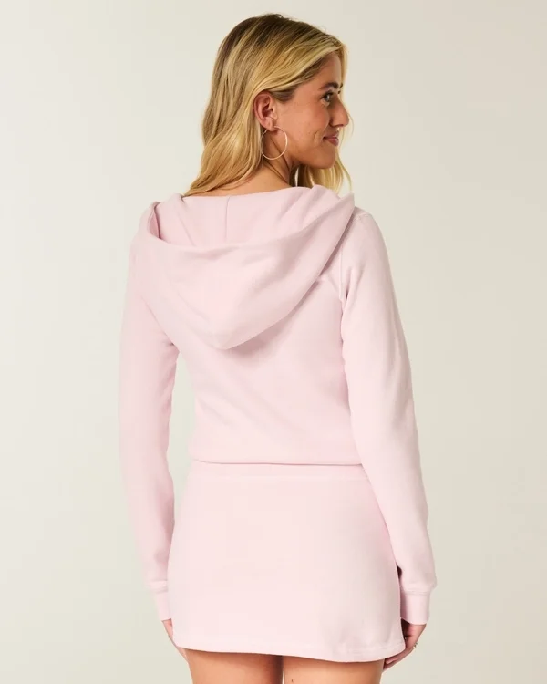Hooded Long-Sleeve Fleece Dress Hooded Long-Sleeve Fleece Dress