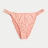 Jacquard Double-Strap Cheeky Bikini Bottom