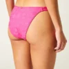 Jacquard Double-Strap Cheeky Bikini Bottom