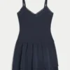 Knit Tiered Mini Dress