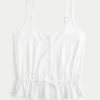 Lace Detail Peplum Top