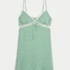 Lace Detail Slip Mini Dress