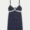 Lace Detail Slip Mini Dress