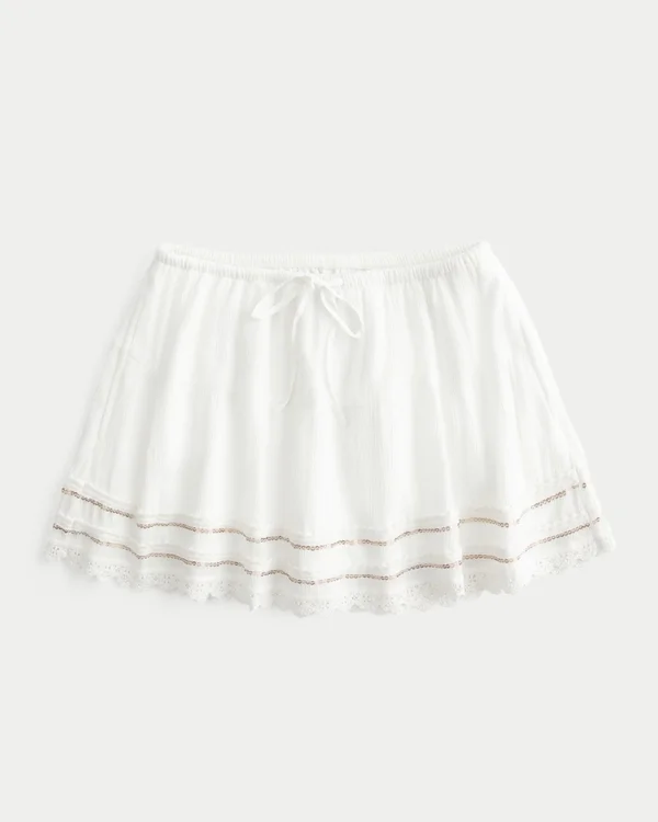 Lace Hem Mini Skort Lace Hem Mini Skort