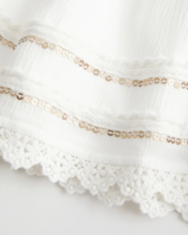 Lace Hem Mini Skort Lace Hem Mini Skort