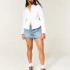 Lace Inset Button-Through Shirt