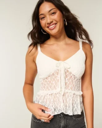 Lace Ruffle Top