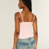 Lace Trim Chiffon Tank