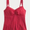 Lace Trim Chiffon Tank