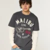 Layered Long-Sleeve Logo Graphic Tee